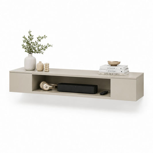 TV-Lowboard mit 2 geschlossenen Räumen und 1 offenen Raum, Turm, 160 × 30 × 30 cm